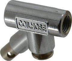 Coilhose Pneumatics - 150 Max psi Standard Safety Inline Blow Gun - 1/4 NPT, 3/4" Tube Length, Chrome Plated Zinc - Top Tool & Supply