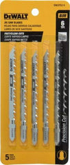 DeWALT - 4" Long, 6 Teeth per Inch, Cobalt Jig Saw Blade - Toothed Edge, 1/4" Wide x 0.06" Thick, T-Shank - Top Tool & Supply