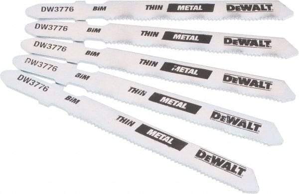 DeWALT - 3" Long, 24 Teeth per Inch, High Carbon Steel Jig Saw Blade - Toothed Edge, 0.3" Wide x 0.035" Thick, T-Shank - Top Tool & Supply