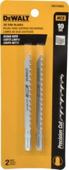 DeWALT - 4" Long, 10 Teeth per Inch, High Carbon Steel Jig Saw Blade - Toothed Edge, 1/4" Wide x 0.06" Thick, T-Shank - Top Tool & Supply