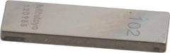 Mitutoyo - 0.102" Rectangular Steel Gage Block - Accuracy Grade 0, Includes Certificate of Inspection - Top Tool & Supply