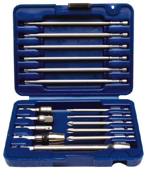 Irwin - 34 Piece, Bit Set - Phillips, Torx, Posidrive Point - Top Tool & Supply