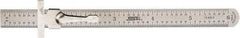 SPI - 6" Long, 1/64, 1/32", Decimal Equivalency Table Graduation, Flexible Stainless Steel Rule - 10R/D Graduation Style, 1/2" Wide, Silver, Brushed Finish - Top Tool & Supply