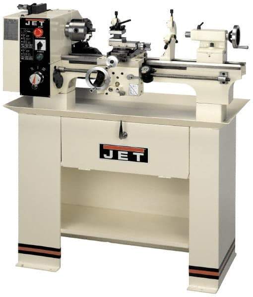 Jet - 14" Swing, 40" Between Centers, 230 Volt, Single Phase Bench Lathe - 5MT Taper, 3 hp, 40 to 1,800 RPM, 1-1/2" Bore Diam, 46" Deep x 28" High x 74-5/8" Long - Top Tool & Supply