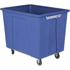 Wesco Industrial Products - 450 Lb Load Capacity, 8 Bushels, Plastic Box Truck - 24" Wide x 35" Long x 29-3/4" High, Blue - Top Tool & Supply