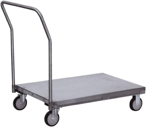 Jamco - 1,200 Lb Capacity Platform Truck - Stainless Steel Deck, 36" OAW, 9" Platform Height, Urethane Casters - Top Tool & Supply