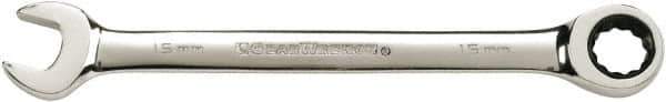 GearWrench - 9mm 12 Point Combination Wrench - 5.882" OAL, Steel, Full Polish Finish - Top Tool & Supply