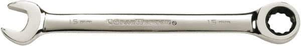 GearWrench - 5/8" 12 Point Combination Wrench - 8.201" OAL, Steel, Full Polish Finish - Top Tool & Supply