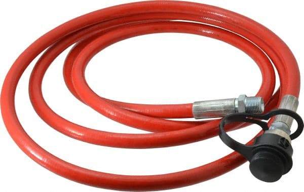 Value Collection - 1/4" Inside Diam x 3/8 NPT 10' Hydraulic Pump Hose - 10,000 psi, 59755199 Opposite End, Thermoplastic - Top Tool & Supply