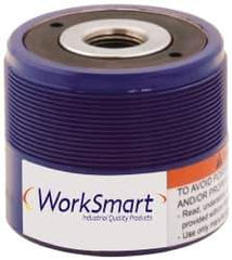 Value Collection - 12 Ton, 0.31" Stroke, 0.89 Cu In Oil Capacity, Portable Hydraulic Hollow Hole Cylinder - 2.91 Sq In Effective Area, 2.36" Lowered Ht., 2.67" Max Ht., 1.92" Cyl Bore Diam, 1.38" Plunger Rod Diam, 10,000 Max psi - Top Tool & Supply