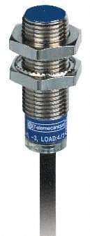 Telemecanique Sensors - NPN, 2mm Detection, Cylinder Shielded, Inductive Proximity Sensor - 3 Wires, IP68, IP69K, 12 to 24 VDC, M12x1 Thread, 1.38 Inch Long x 0.47 Inch Wide - Top Tool & Supply