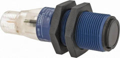 Telemecanique Sensors - 4 Pin M12 Connector, 15m Nominal Distance, Shock and Vibration Resistant, Through Beam Photoelectric Sensor - 12 to 24 VDC, 500 Hz, PBT, 60mm Long x 18mm Wide - Top Tool & Supply