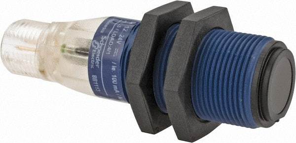 Telemecanique Sensors - 4 Pin M12 Connector, 15m Nominal Distance, Shock and Vibration Resistant, Through Beam Photoelectric Sensor - 12 to 24 VDC, 500 Hz, PBT, 2.36 Inch Long x 0.71 Inch Wide - Top Tool & Supply