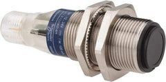 Telemecanique Sensors - 4 Pin M12 Connector, 15m Nominal Distance, Shock and Vibration Resistant, Through Beam Photoelectric Sensor - 12 to 24 VDC, 500 Hz, Nickel Plated Brass, 2.36 Inch Long x 0.71 Inch Wide - Top Tool & Supply