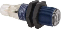 Telemecanique Sensors - 4 Pin M12 Connector, 0.1m Nominal Distance, Shock and Vibration Resistant, Diffused Photoelectric Sensor - 12 to 24 VDC, 500 Hz, PBT, 2.36 Inch Long x 0.71 Inch Wide - Top Tool & Supply