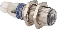 Telemecanique Sensors - 4 Pin M12 Connector, 0.1m Nominal Distance, Shock and Vibration Resistant, Diffused Photoelectric Sensor - 12 to 24 VDC, 500 Hz, Nickel Plated Brass, 2.36 Inch Long x 0.71 Inch Wide - Top Tool & Supply