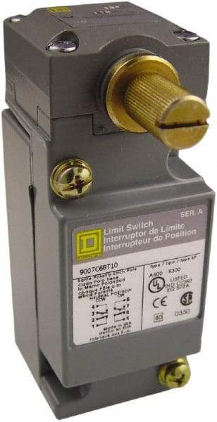 Square D - DPDT, NC/NO, 600 VAC at 1.20 Amp, 600 VDC at 0.10 Amp, Screw Terminal, Rotary Head Actuator, General Purpose Limit Switch - 1, 2, 4, 6, 12, 13, 6P NEMA Rating, IP66 IPR Rating - Top Tool & Supply