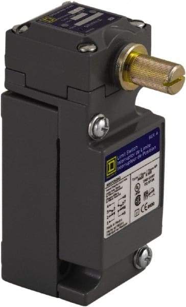 Square D - DPDT, 2NC/2NO, Multiple VAC Levels, Screw Terminal, Rotary Head Actuator, General Purpose Limit Switch - 1, 2, 4, 6, 12, 13, 6P NEMA Rating, IP66 IPR Rating - Top Tool & Supply