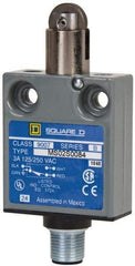 Square D - SPDT, NC/NO, Multiple VAC Levels, Prewired Terminal, Parallel Roller Plunger Actuator, General Purpose Limit Switch - 1, 2, 4, 6, 6P NEMA Rating, IP67 IPR Rating, Bushing Mount, 80 Ounce Operating Force - Top Tool & Supply