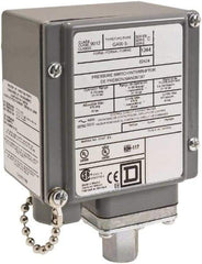 Square D - 4, 13 and 4X NEMA Rated, SPDT, 13 to 425 psi, Electromechanical Pressure and Level Switch - Fixed Pressure, 120 VAC at 6 Amp, 125 VDC at 0.22 Amp, 240 VAC at 3 Amp, 250 VDC at 0.27 Amp, 1/4 Inch Connector, Screw Terminal, For Use with 9012G - Top Tool & Supply