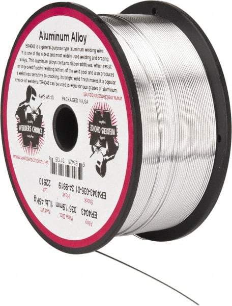 Welding Material - ER4043, 0.035 Inch Diameter, Aluminum MIG Welding Wire - 1 Lb. Roll - Exact Industrial Supply