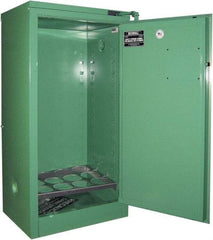 Securall Cabinets - 1 Door, Green Steel Standard Safety Cabinet for Flammable and Combustible Liquids - 46" High x 23" Wide x 18" Deep, Self Closing Door, 3 Point Key Lock, D, E Cylinder Capacity - Top Tool & Supply