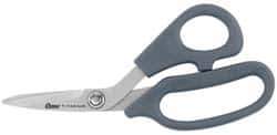 Clauss - 2" LOC, 7" OAL Titanium Shears - Ambidextrous, Offset Handle, For General Purpose Use - Top Tool & Supply