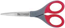 Clauss - 3-1/8" LOC, 7" OAL Titanium Shears - Right Hand, Straight Handle, For General Purpose Use - Top Tool & Supply