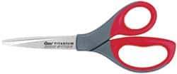 Clauss - 3-1/2" LOC, 8" OAL Titanium Shears - Right Hand, Straight Handle, For General Purpose Use - Top Tool & Supply