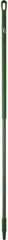 Vikan - 59 x 1-1/4" Fiberglass Squeegee Handle - European Threaded Connection, Green - Top Tool & Supply