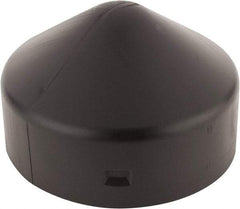 Eagle - 7-1/2" Wide x 7-1/2" Deep x 7-1/2" High, 6-5/8" Bollard Cap - Black, HDPE, 1 Lb, Smooth Surface - Top Tool & Supply