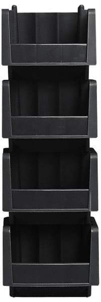 Akro-Mils - 8-7/8" Deep, Black Polypropylene Hopper Stacking Bin - 5" High x 6-5/8" Wide x 8-7/8" Long - Top Tool & Supply