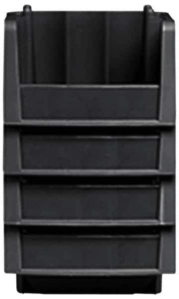 Akro-Mils - 11-7/8" Deep, Black Polypropylene Hopper Stacking Bin - 7" High x 8-3/8" Wide x 11-7/8" Long - Top Tool & Supply