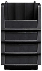 Akro-Mils - 11-7/8" Deep, Black Polypropylene Hopper Stacking Bin - 5" High x 8-3/8" Wide x 11-7/8" Long - Top Tool & Supply