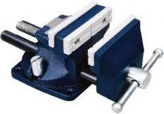 Gibraltar - 3-1/2" Jaw Width x 7" Jaw Opening Capacity, 1-1/2" Throat Depth, Bench & Pipe Combination Vise - 1/32 to 7/8" Pipe Capacity, Swivel Base, Bolt Down Attachment, Cast Iron - Top Tool & Supply