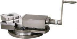 Gibraltar - 4" Jaw Width, 4" Jaw Opening Capacity, Horizontal Swivel Machine Vise - Manual Operation, 2,700 Lb Capacity, 1 Station, 13-1/2" Long x 4-1/2" High x 1-1/2" Deep, 1-1/2" Jaw Height, Cast Iron - Top Tool & Supply