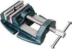 Gibraltar - 5" Jaw Opening Capacity x 2" Throat Depth, Horizontal Drill Press Vise - 5" Wide x 2" High Jaw, Stationary Base, Standard Speed, 12" OAL x 3" Overall Height, Cast Iron - Top Tool & Supply