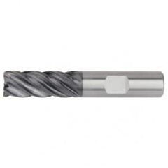 3/8x3/8x7/8x2-1/2 5FL Square Carbide End Mill-Round Shank-AlTiN - Top Tool & Supply