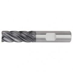 1/2x1/2x1-1/4x3 5FL Square Carbide End Mill-Round Shank-AlTiN - Top Tool & Supply