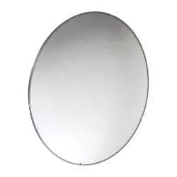 PRO-SAFE - Indoor Round Convex Safety, Traffic & Inspection Mirrors - Acrylic Lens, Laminated Hardboard Backing, 26" Diam x 2-1/2" High, 28' Max Covered Distance - Top Tool & Supply