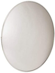 PRO-SAFE - Indoor Round Convex Safety, Traffic & Inspection Mirrors - Acrylic Lens, Laminated Hardboard Backing, 48" Diam x 3-1/4" High, 50' Max Covered Distance - Top Tool & Supply