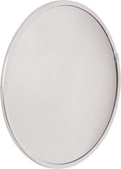 PRO-SAFE - Outdoor Round Convex Safety, Traffic & Inspection Mirrors - Acrylic Lens, Laminated Hardboard Backing, 13" Diam x 1-1/8" High, 15' Max Covered Distance - Top Tool & Supply