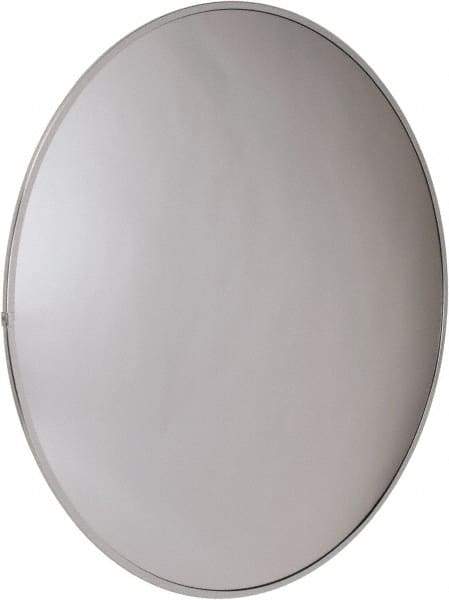 PRO-SAFE - Outdoor Round Convex Safety, Traffic & Inspection Mirrors - Acrylic Lens, Laminated Hardboard Backing, 30" Diam x 2-5/8" High, 32' Max Covered Distance - Top Tool & Supply