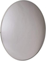 PRO-SAFE - Outdoor Round Convex Safety, Traffic & Inspection Mirrors - Acrylic Lens, Laminated Hardboard Backing, 30" Diam x 2-5/8" High, 32' Max Covered Distance - Top Tool & Supply