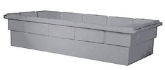 Bayhead Products - Gray Polyethylene Tote Container - Nesting, 38-1/2" Long x 18" Wide x 9" High - Top Tool & Supply