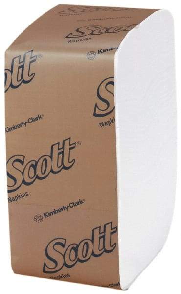 Scott - 12" Long x 13" Wide, Mini Fold Dispenser Dinner Paper Napkins - 1 Ply, White - Top Tool & Supply