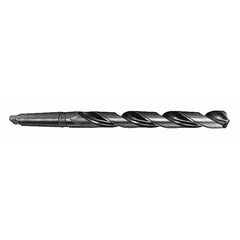 Taper Shank Drill Bit: 0.2813″ Dia, 1MT, 118 °, High Speed Steel Oxide Finish, 5.9063″ OAL, Standard Point, Chipbreaker Flute