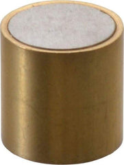 Eclipse - 1/2" Diam x 1/2" High, 0.23 Lb Average & 0.45 Lb Max Pull Force, Brass Alnico Shielded Magnet - 798.8°F Max Operating Temp, 0.032" Wall Thickness, Grade 5 Alnico - Top Tool & Supply