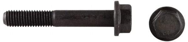 Value Collection - 7/16-14 UNC, 1-1/4" Length Under Head, Hex Drive Flange Bolt - 1-1/4" Thread Length, Grade 8 Alloy Steel, Smooth Flange, Phosphate & Oil Finish - Top Tool & Supply