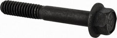 Value Collection - 1/4-20 UNC, 1-3/4" Length Under Head, Hex Drive Flange Bolt - 3/4" Thread Length, Grade 8 Alloy Steel, Smooth Flange, Phosphate & Oil Finish - Top Tool & Supply